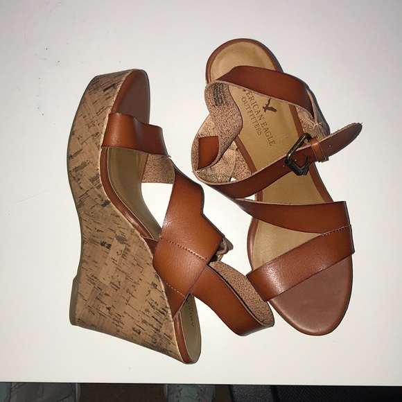 American Eagle Outfitters Shoes - NTW american eagle buckle wedge sandals